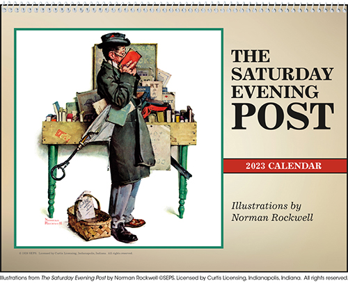 The Saturday Evening Post Spiral Bound Wall Calendar for 2023